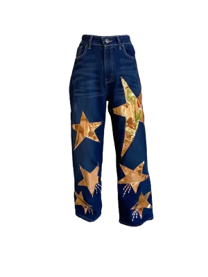 Pantalon con detalles bordados